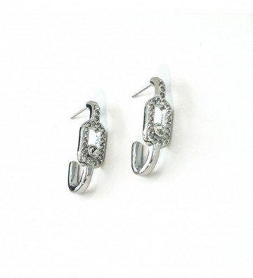 Pendientes acero Plateado...