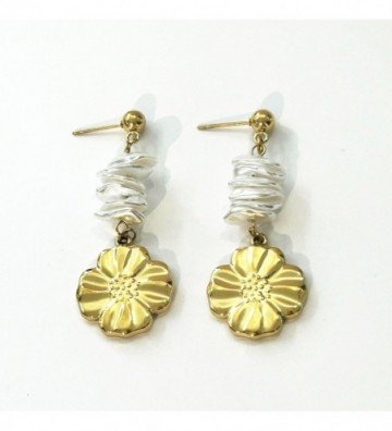 Pendientes acero Dorado...