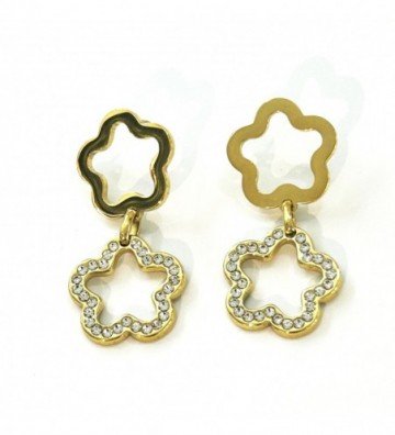 Pendientes acero Dorado...