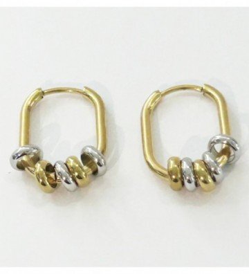 Pendientes acero Dorado...