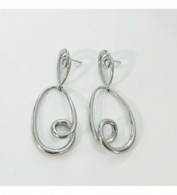 Pendientes acero Plateado...