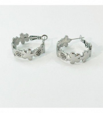 Pendientes acero Plateado...