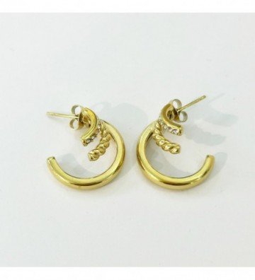 Pendientes acero Dorado...