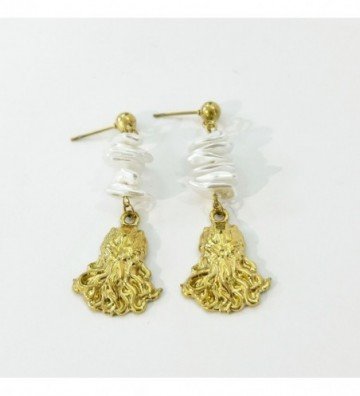 Pendientes acero Dorado...