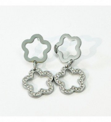 Pendientes acero Plateado...