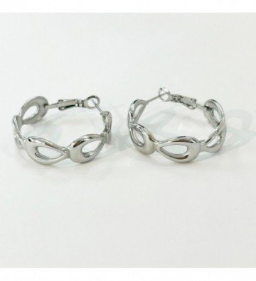 Pendientes acero Plateado...