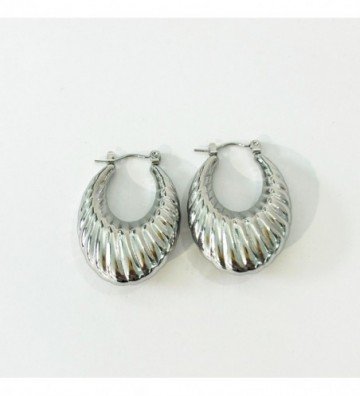 Pendientes acero Plateado...