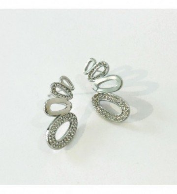 Pendientes acero Plateado...