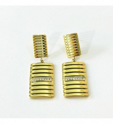 Pendientes acero Dorado...