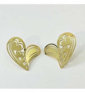 Pendientes acero Dorado...