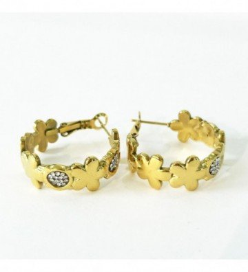 Pendientes acero Dorado...