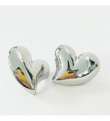 Pendientes acero Plateado...