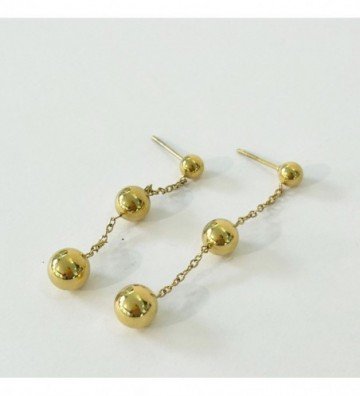Pendientes acero Dorado...
