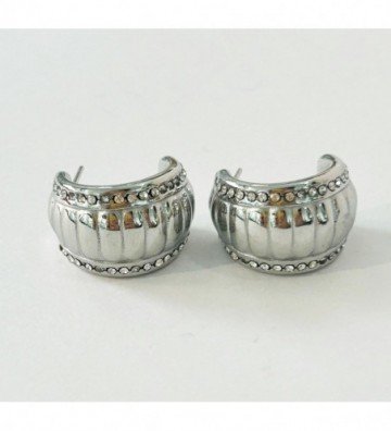 Pendientes acero Plateado...