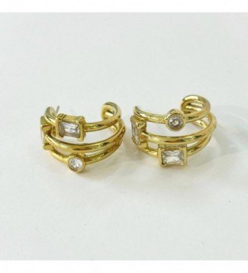 Pendientes acero Dorado...