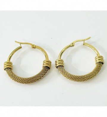 Pendientes acero Dorado...