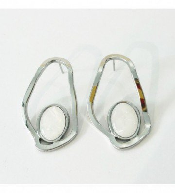 Pendientes acero Plateado...