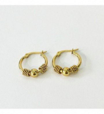 Pendientes acero Dorado...