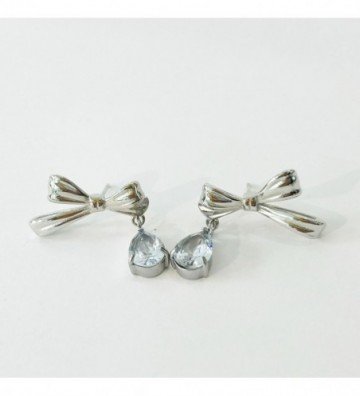 Pendientes acero Plateado...