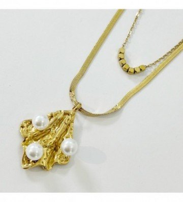 Collares acero Dorado...