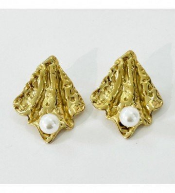 Pendientes acero Dorado...