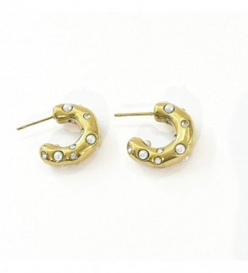 Pendientes acero Dorado...