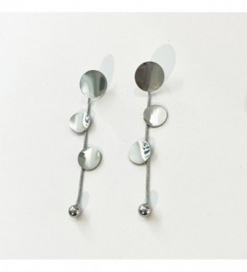 Pendientes acero Plateado...