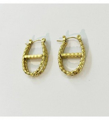 Pendientes acero Dorado...