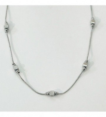 Collares acero Plateado...