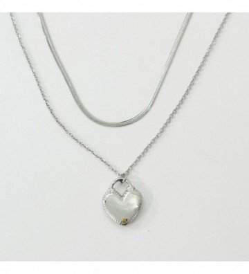 Collares acero Plateado...