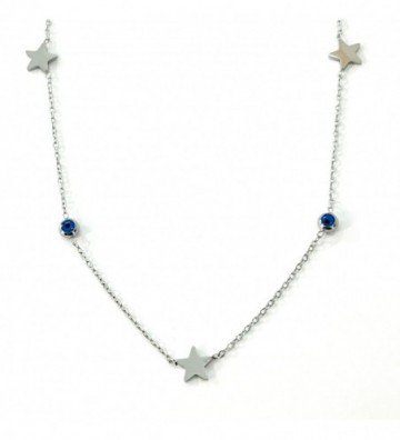 Collares acero Plateado...