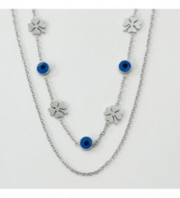 Collares acero Plateado...