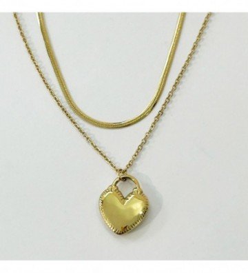 Collares acero Dorado...