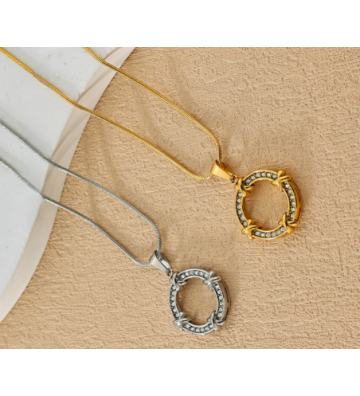 Collares acero Plateado...