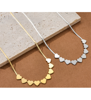 Collares acero Plateado...