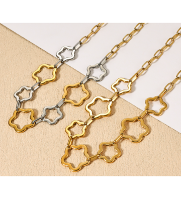 Collares acero Dorado...