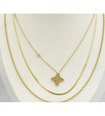 Collares acero Dorado...