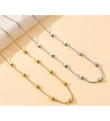 Collares acero Dorado...