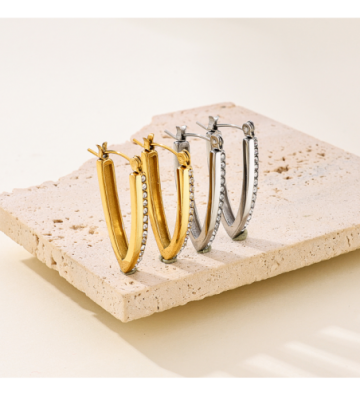 Pendientes acero Plateado...