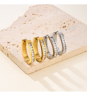 Pendientes acero Dorado...