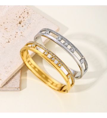 Pulseras brazaletes acero...