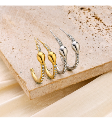 Pendientes acero Dorado...