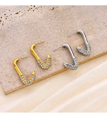 Pendientes acero Plateado...