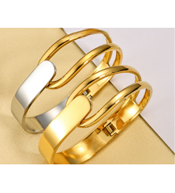 Pulseras brazaletes acero...