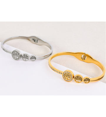 Pulseras brazaletes acero...