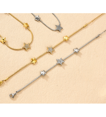 Pulseras brazaletes acero...