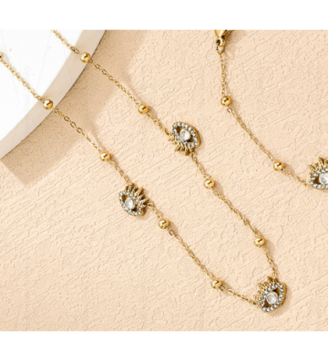 Collares acero Dorado...