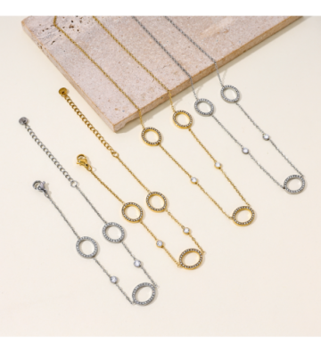 Collares acero Plateado...