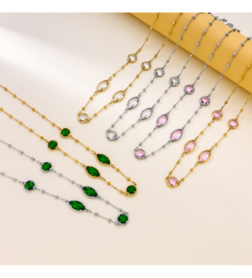 Collares acero Dorado y...