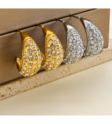 Pendientes acero Plateado...